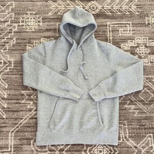 Men’s Gray Waffle Knit Hoodie w Kangaroo Pocket Small w Tags